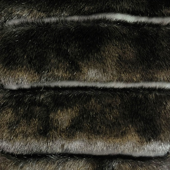 PAMELA MCCOY Black Vegan Leather & Fur Zip Up Jacket - Picture 4 of 5